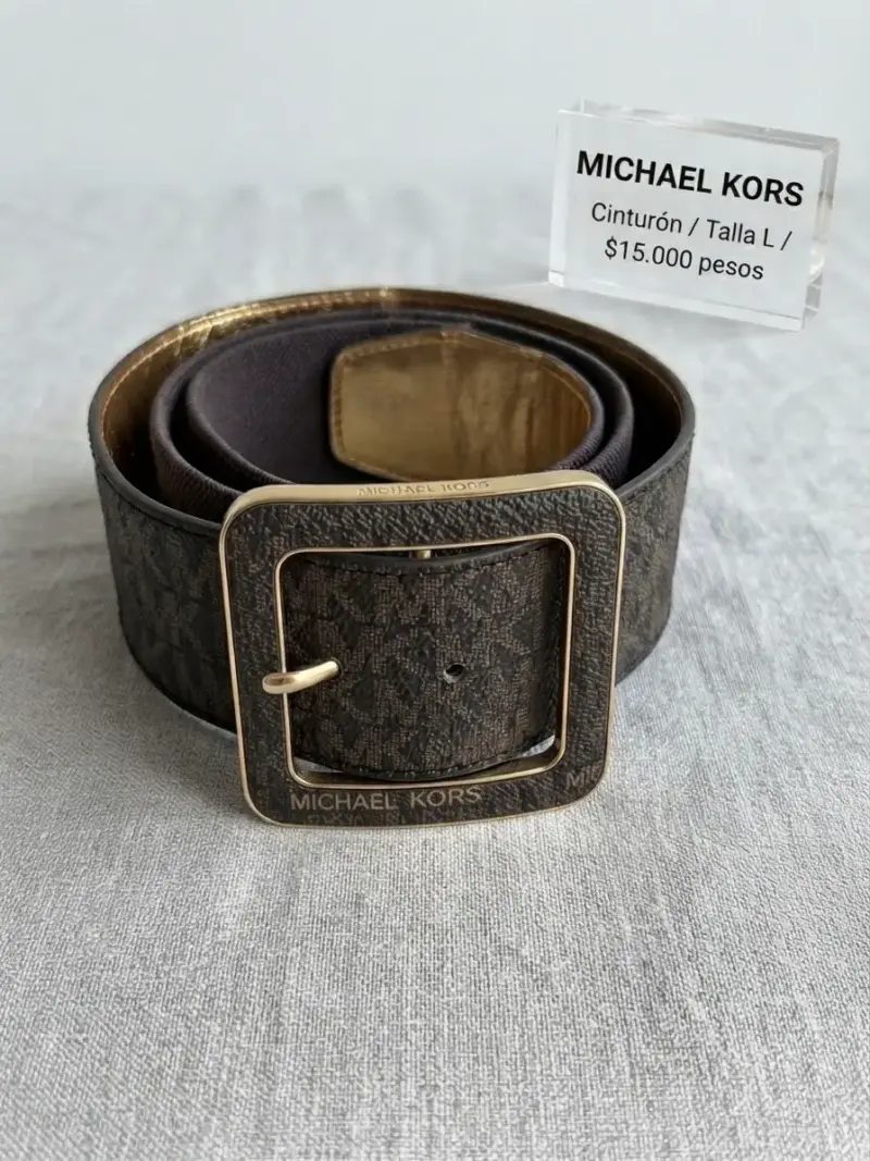 Cinturón Michael Kors Talla L Color Marrón