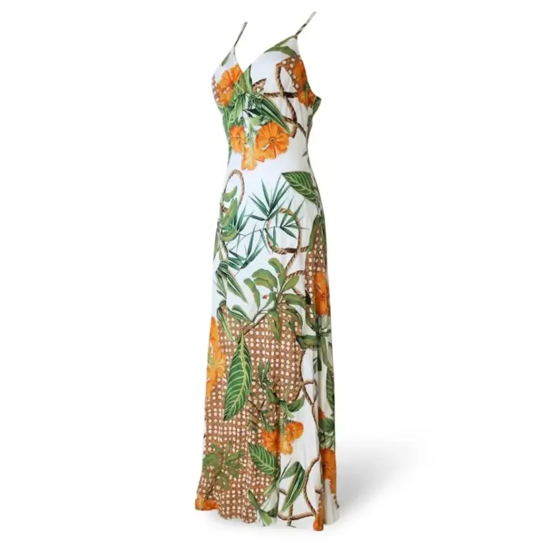 Vestido Maxi Estampado Tropical Thais Talla L - 2