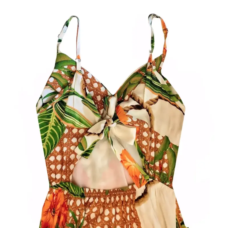 Vestido Maxi Estampado Tropical Thais Talla L - 3