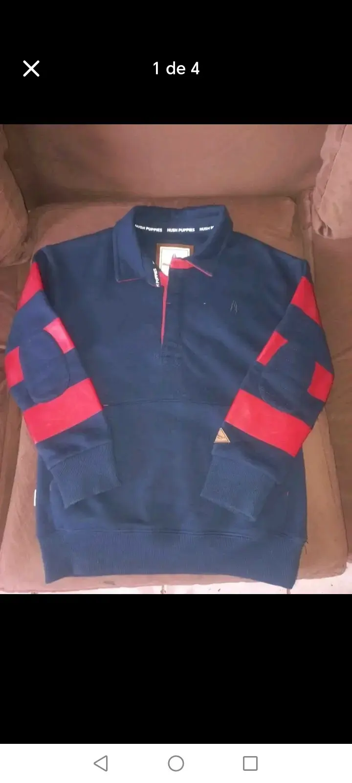 Polerón azul con detalles rojos para niño - 2