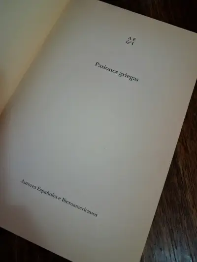 Libro 'Pasiones Griegas' de Roberto Ampuero - miniatura 3