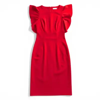 Vestido Formal Rojo Calvin Klein Talla XS - miniatura 1