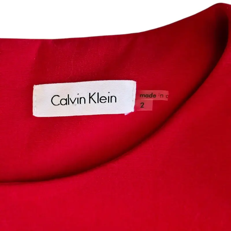 Vestido Formal Rojo Calvin Klein Talla XS - 3