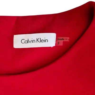 Vestido Formal Rojo Calvin Klein Talla XS - miniatura 3