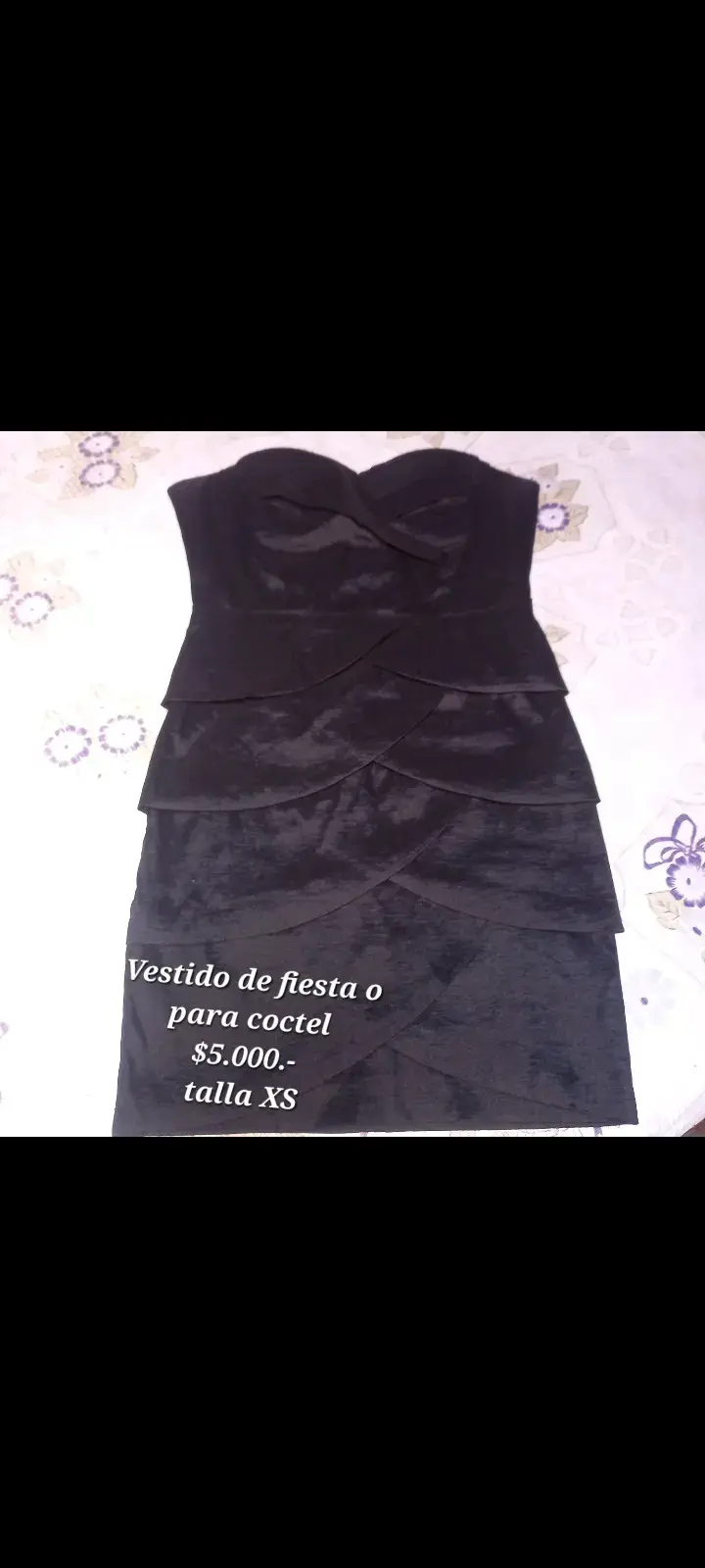 Vestido de fiesta negro talla XS