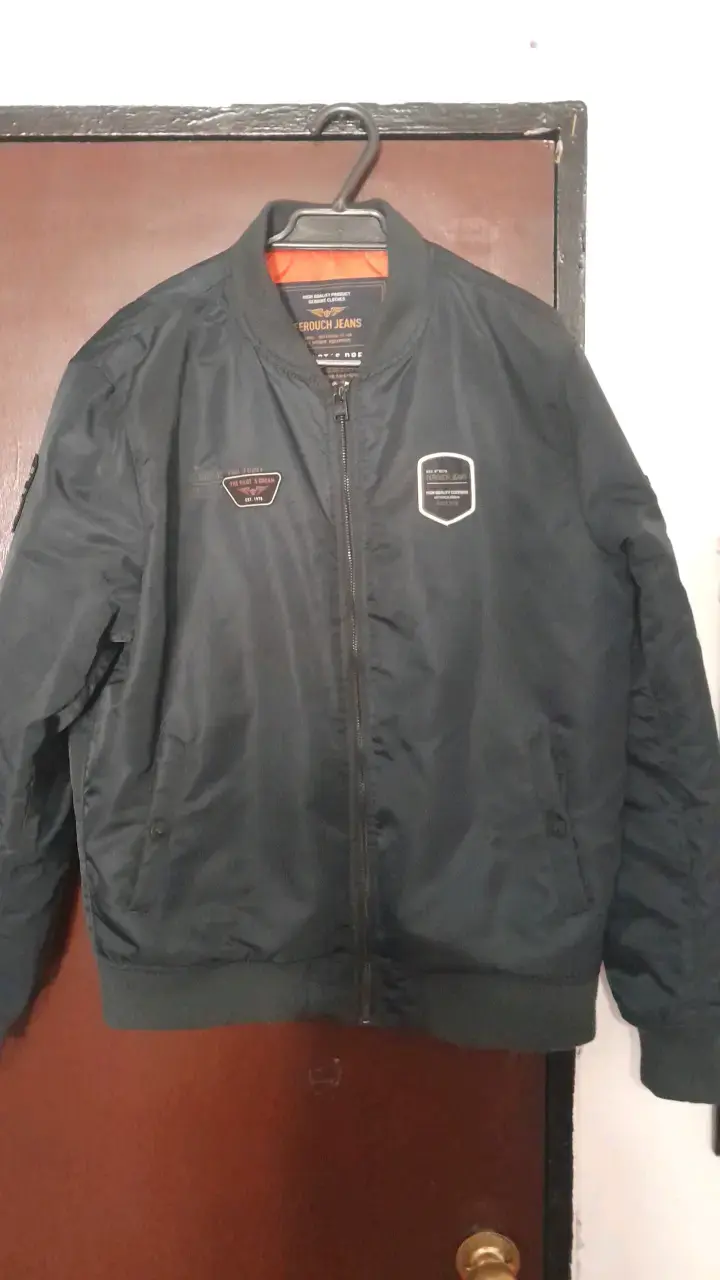 Chaqueta Bomber Negra Ferouch Jeans Talla L - 2