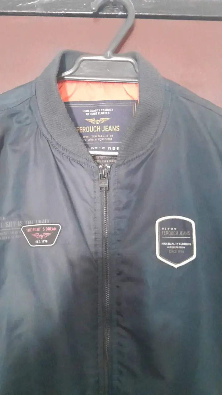 Chaqueta Bomber Negra Ferouch Jeans Talla L - 3