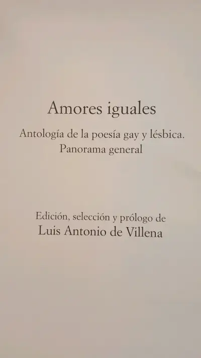 Amores Iguales Antología Poesía Gay y Lésbica - miniatura 2