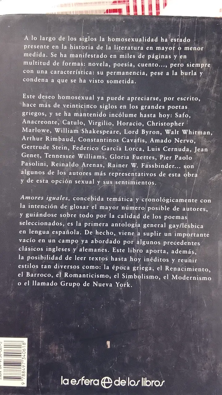Amores Iguales Antología Poesía Gay y Lésbica - 4