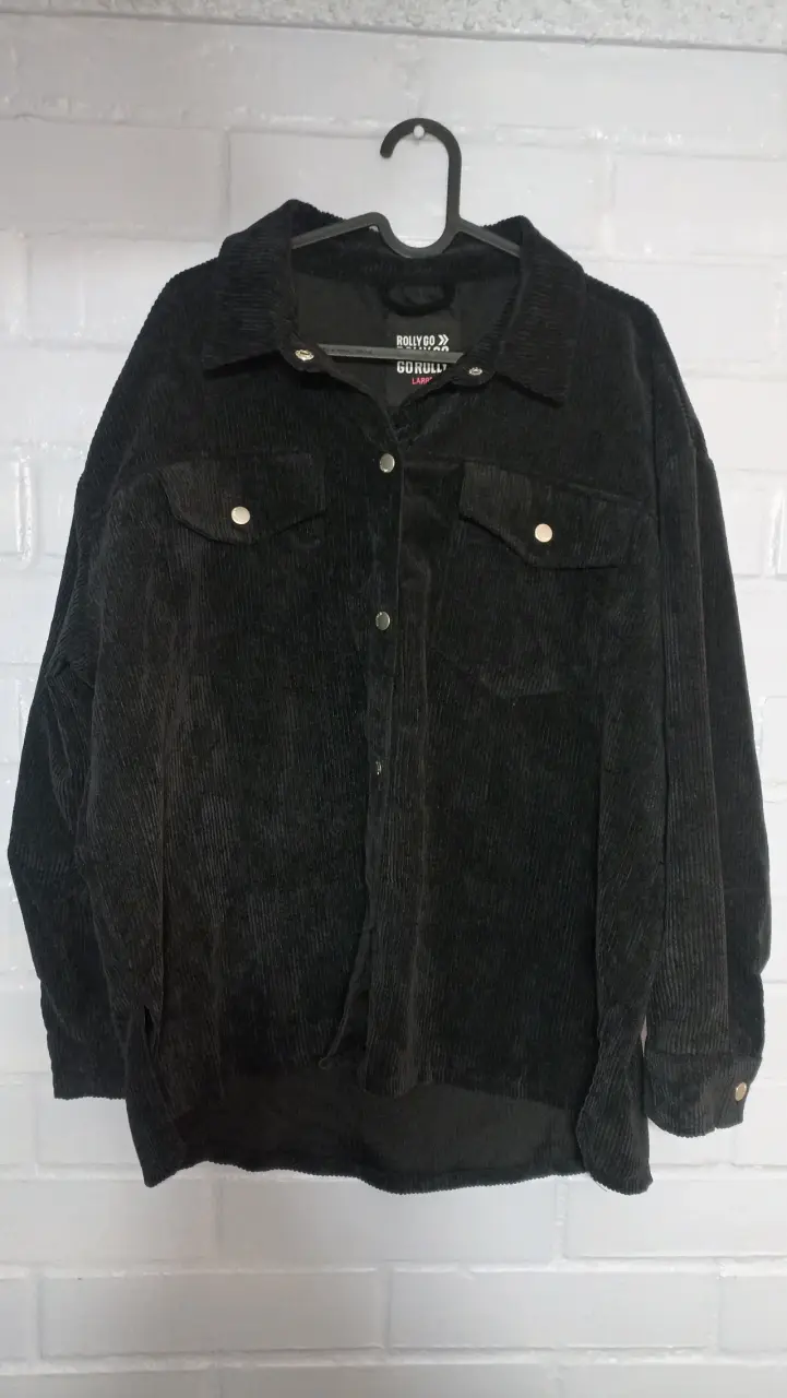 Chaqueta de pana negra Rolly Go talla L - 1