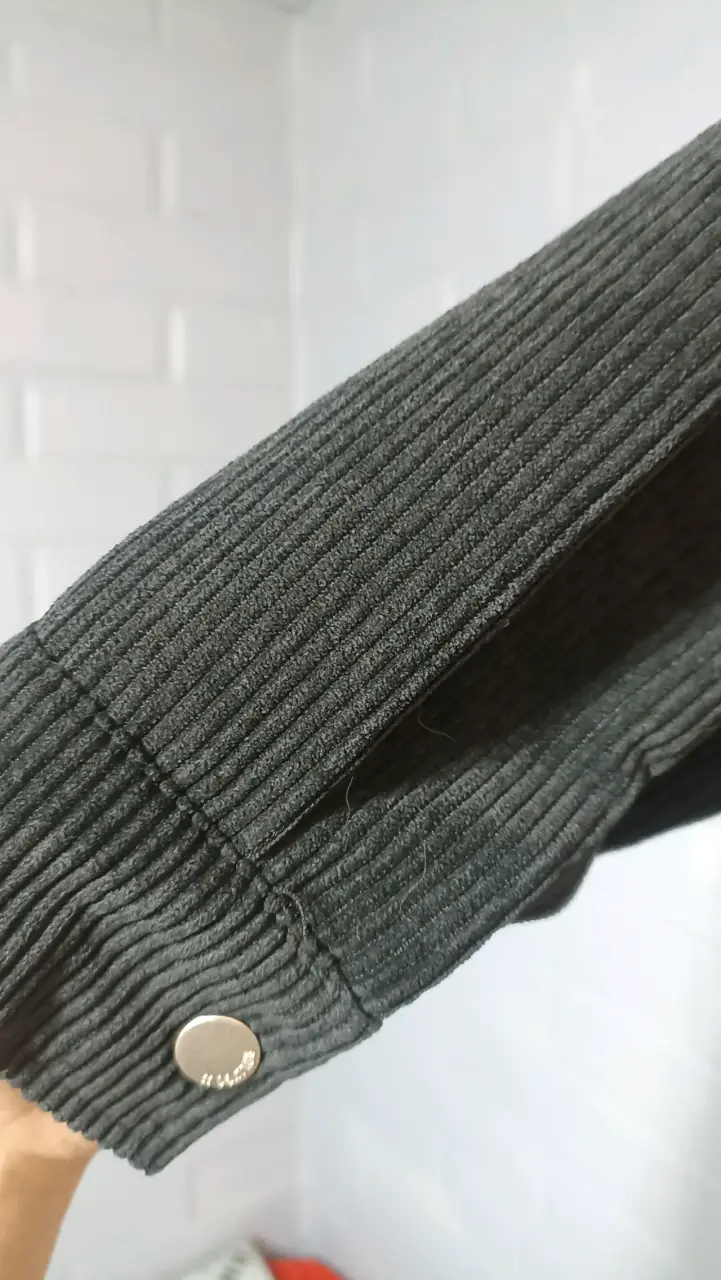 Chaqueta de pana negra Rolly Go talla L - 3