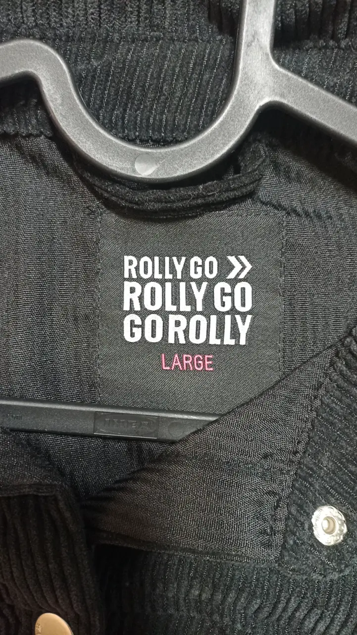 Chaqueta de pana negra Rolly Go talla L - 4