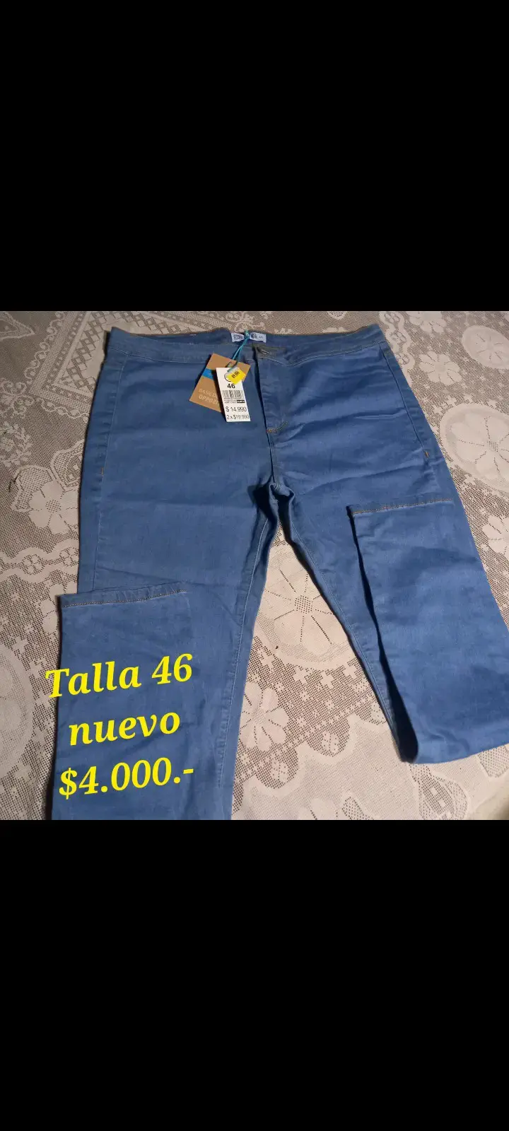 Pantalon dama azules talla 46 nuevos