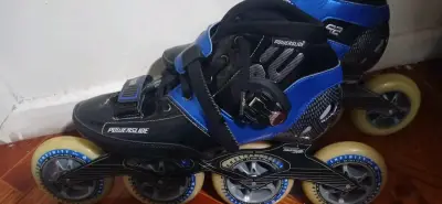 Patines en línea Powerslid de velocidad azul y neg - miniatura 1