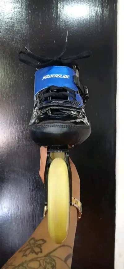 Patines en línea Powerslid de velocidad azul y neg - miniatura 4