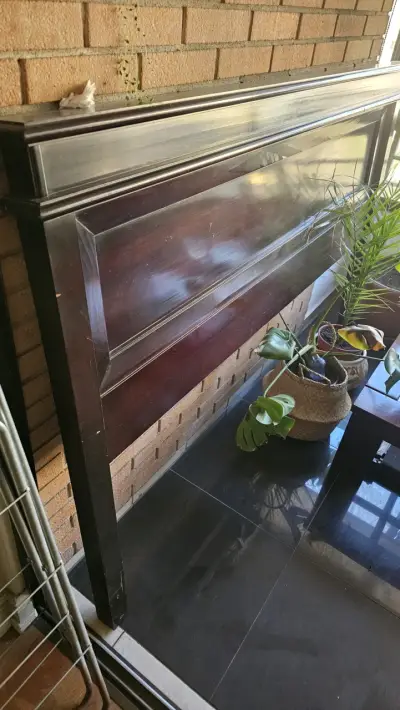 Cabecera de cama de madera oscura KING - miniatura 1