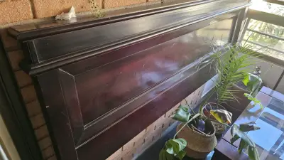 Cabecera de cama de madera oscura KING - miniatura 2