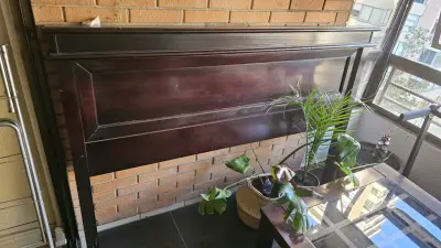 Cabecera de cama de madera oscura KING - miniatura 3