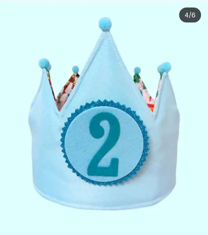 Corona de cumpleaños infantil con diseño de superhéroes - 5
