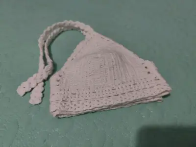 Top de crochet blanco para mujer - miniatura 2
