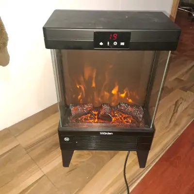 Chimenea eléctrica con efecto de llama y control remoto - miniatura 2