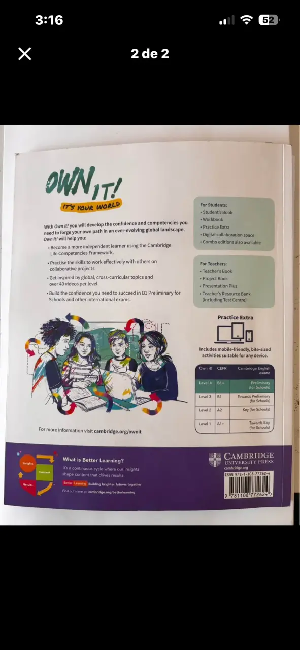 Libro de inglés Cambridge Own It! 4A - 2