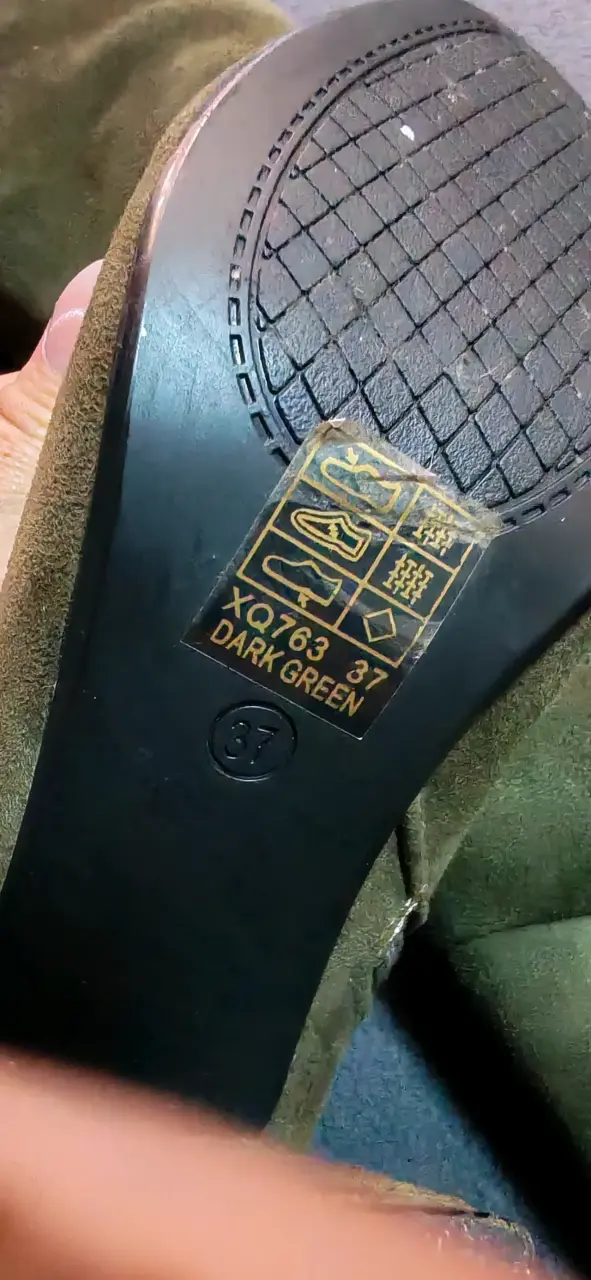Botas altas de gamuza verde oscuro - 3