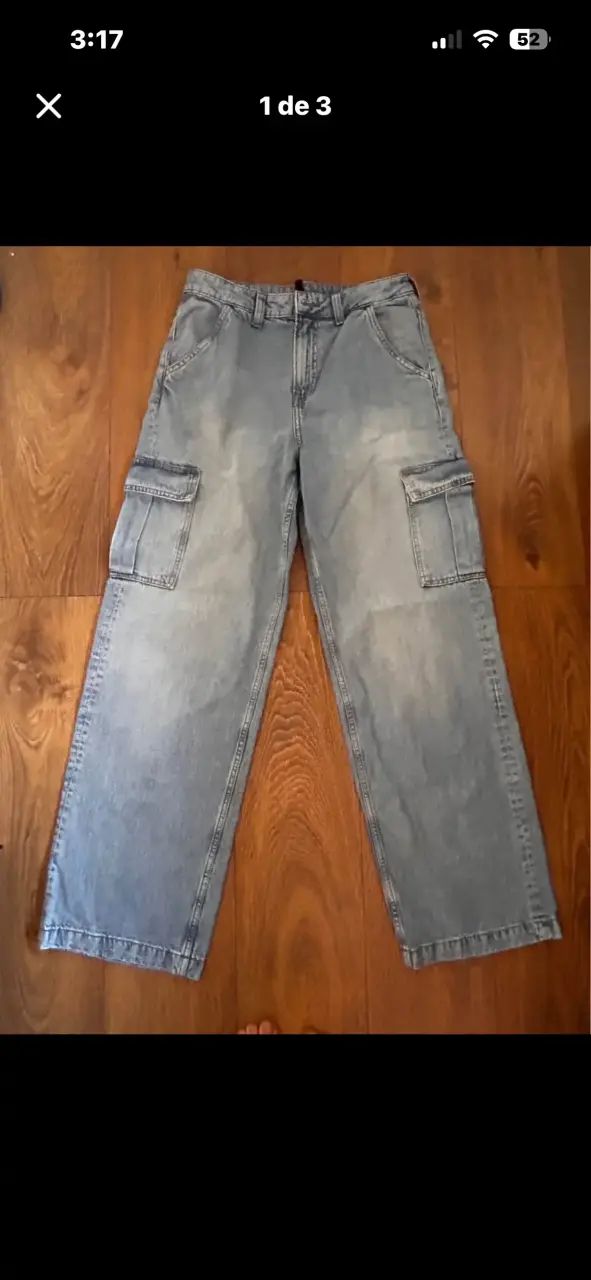 Jeans cargo de mezclilla azul H&M Divided - 1