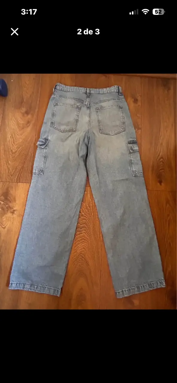 Jeans cargo de mezclilla azul H&M Divided - 2