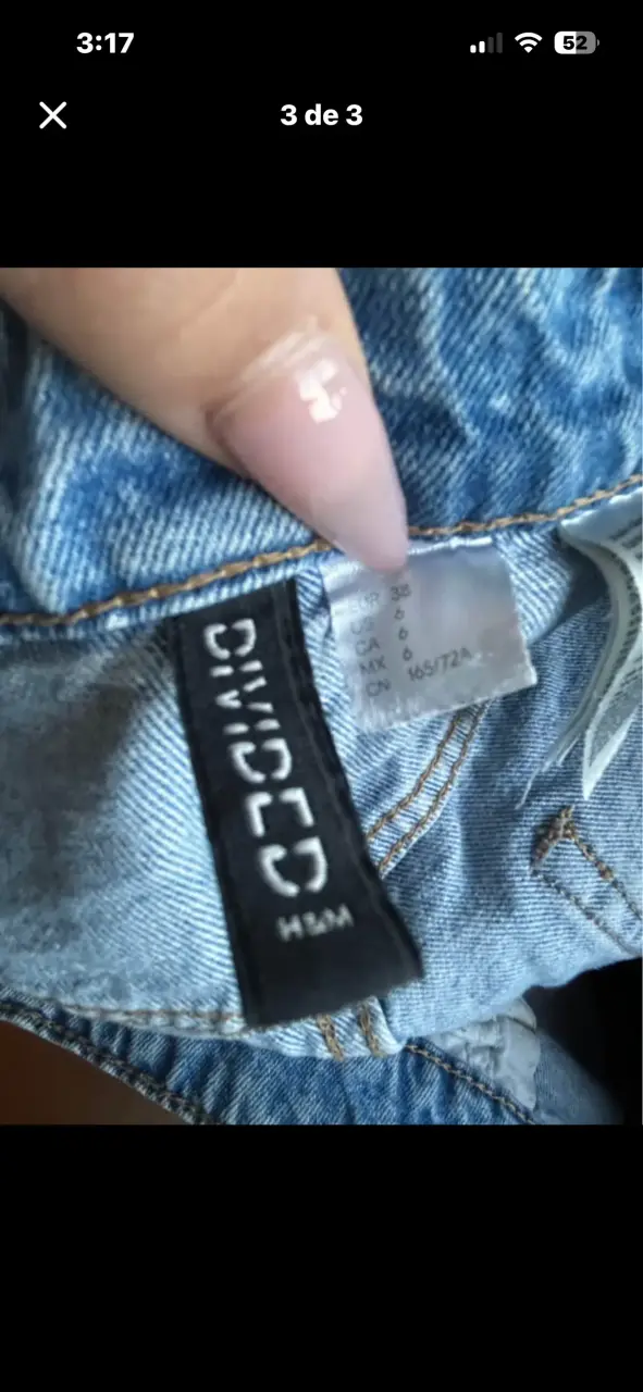 Jeans cargo de mezclilla azul H&M Divided - 3