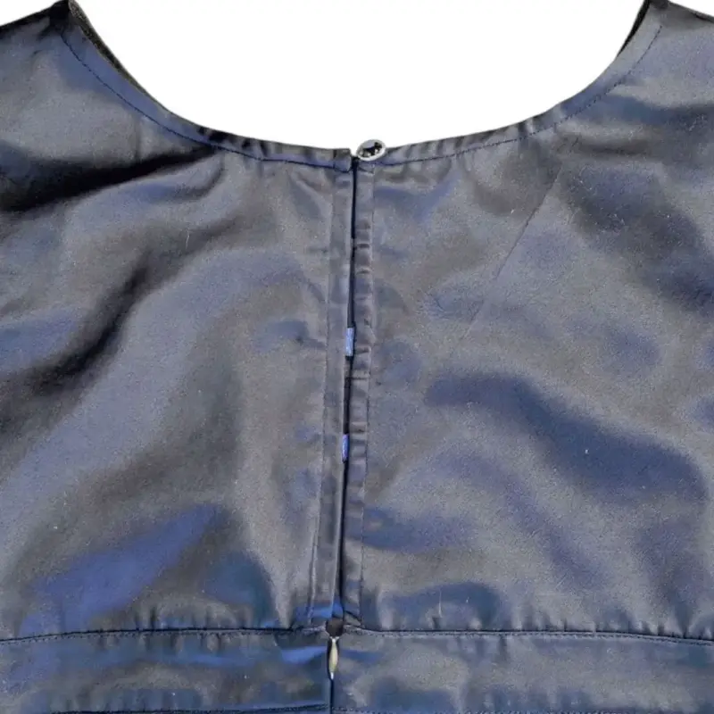 Vestido Corto Satinado Malla Perry Ellis Talla XL - 4