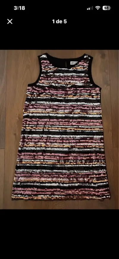 Vestido de lentejuelas H&M para niña - miniatura 1