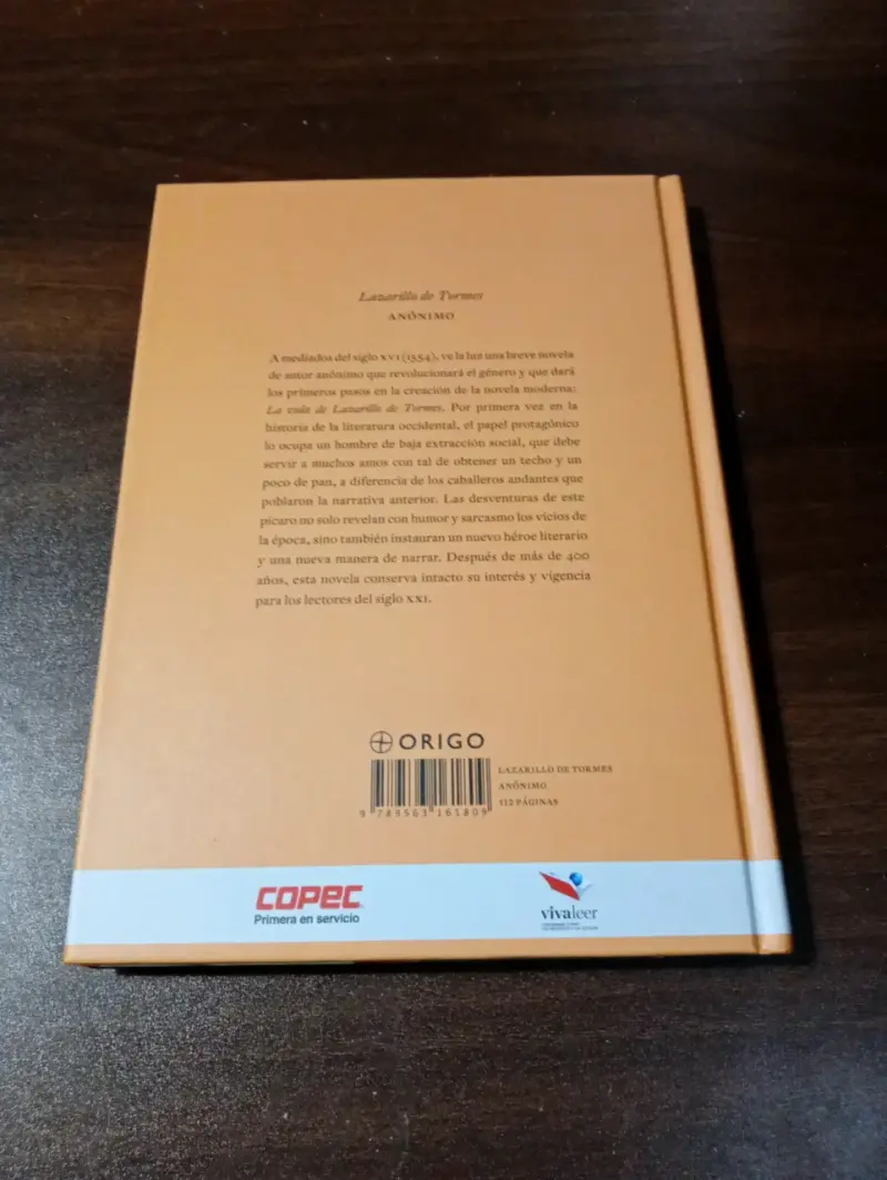 Libro Lazarillo de Tormes Anónimo Edición Origo - 2
