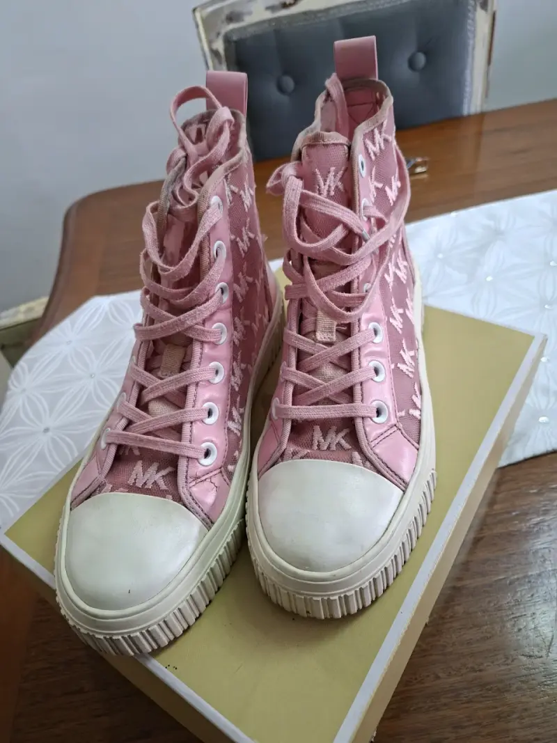 Zapatillas altas rosas Michael Kors con logo - 2
