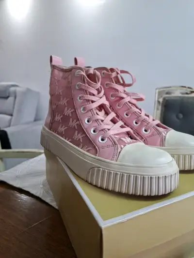 Zapatillas altas rosas Michael Kors con logo - miniatura 3