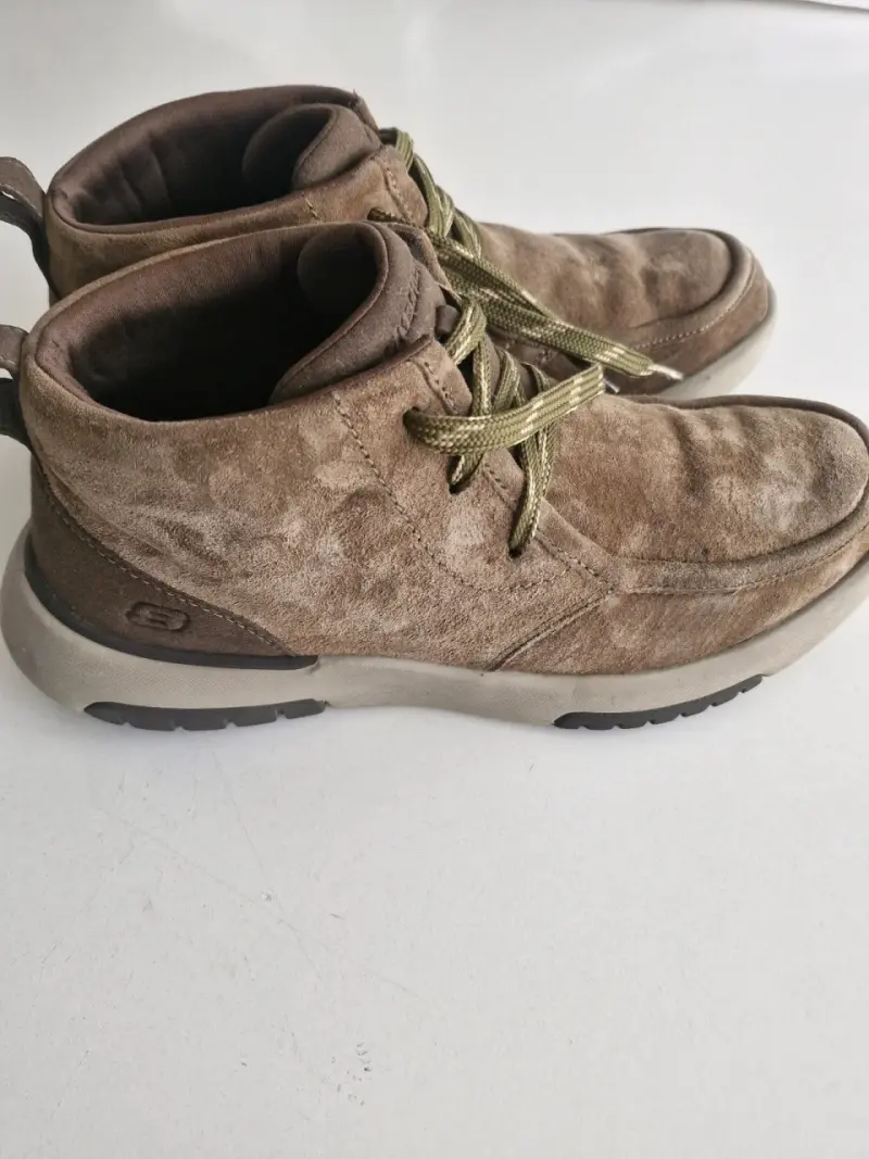 Botines de gamuza marrón Skechers para hombre - 2