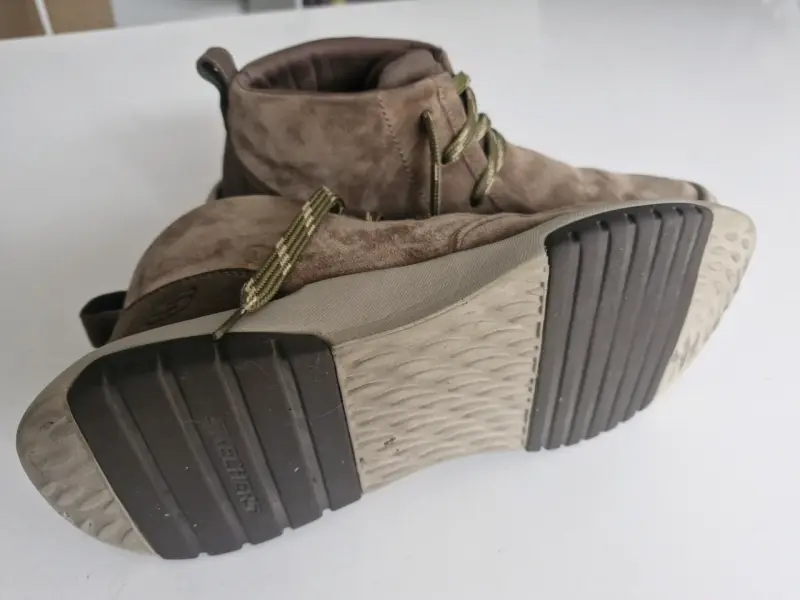 Botines de gamuza marrón Skechers para hombre - 4