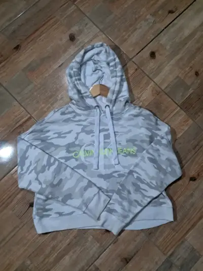 Polerón camuflado Calvin Klein Jeans gris - miniatura 1