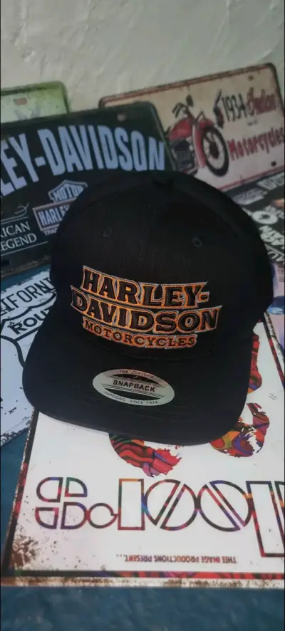 Gorra Harley-Davidson negra con logo bordado - miniatura 1