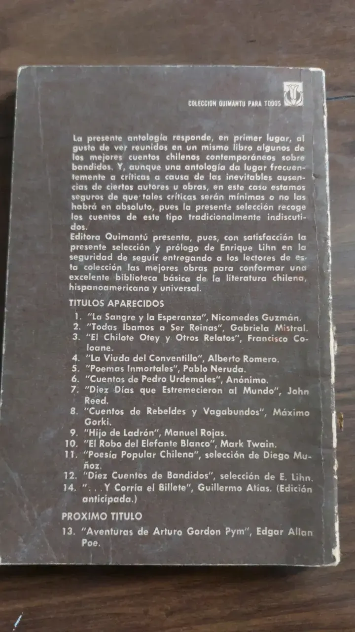 Libro 'Diez cuentos de bandidos' por Enrique Lihn - 2