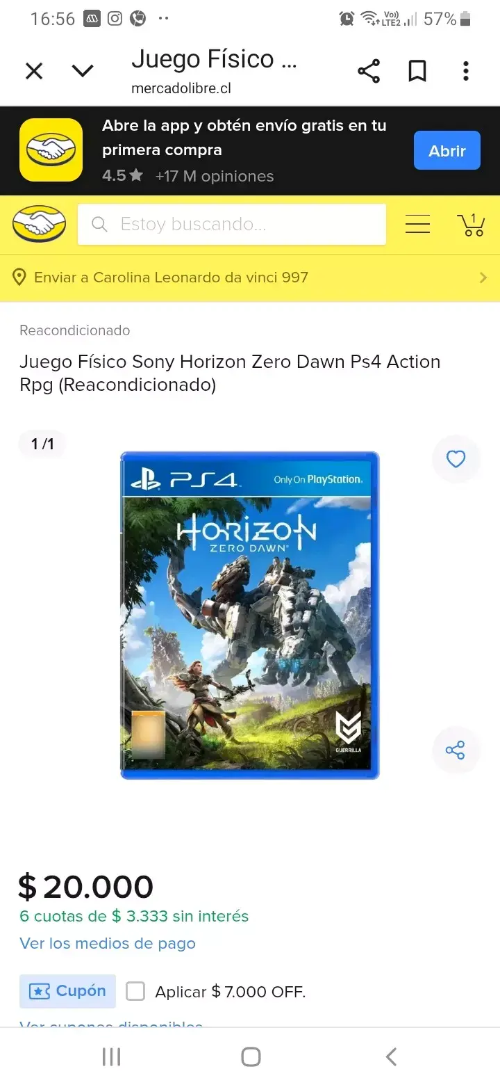 Juego PS4 Horizon Zero Dawn Reacondicionado