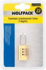 Candado de combinación Wolfpack dorado - 2