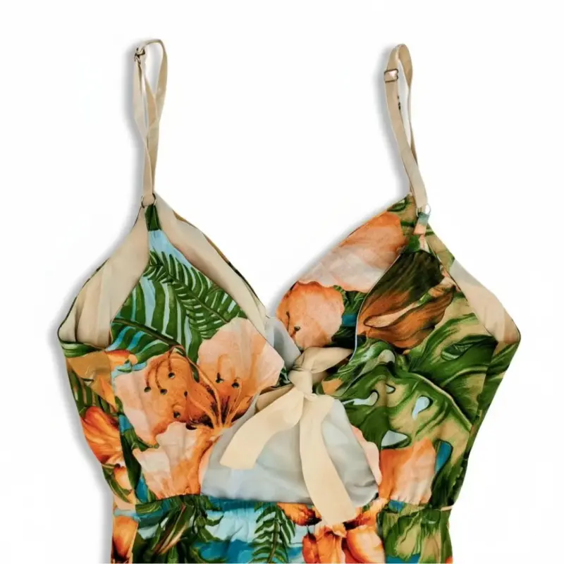 Vestido Maxi Estampado Floral Thais Modas Talla L - 2