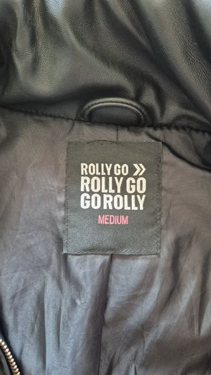 Puffer de cuero sintético negro Rolly Go - 2