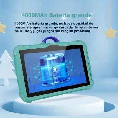 Tablet infantil rosa con funda protectora - miniatura 3