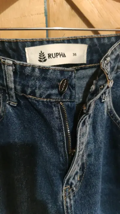 Jeans de mezclilla bicolor Rupha talla 36 - miniatura 4
