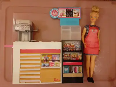 Set de juego Barbie Cafetería con muñeca y accesorios - miniatura 1