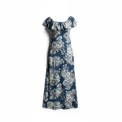 Vestido Maxi Floral B Famous #USA Talla M - miniatura 1
