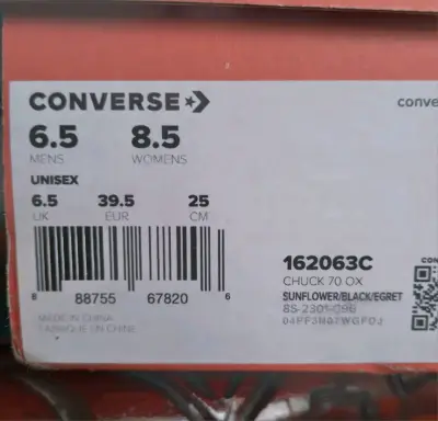 Zapatillas Converse Chuck 70 Ox Amarillas - miniatura 3