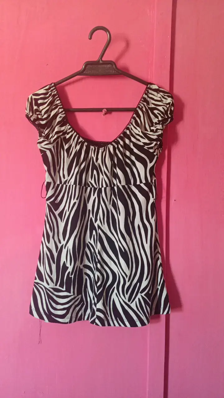 blusa estampado cebra para mujer - 1